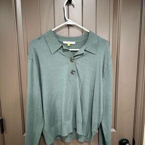 DownEast Sage Button-Up Women's Shirt